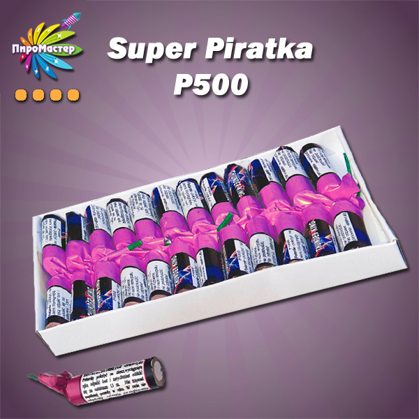 SUPER PIRATKA петарда фитильная (упак. 6 штук) / бывшая P1000